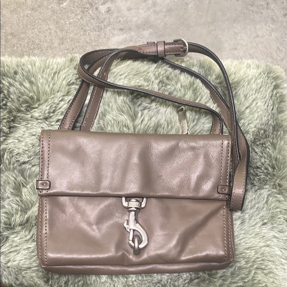 Etienne Aigner Brown Crossbody Bag with Silver Hardware